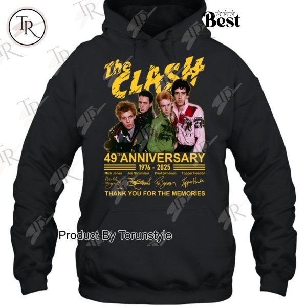 The Clash 49th Anniversary 1976-2025 Thank You For The Memories -T-Shirt