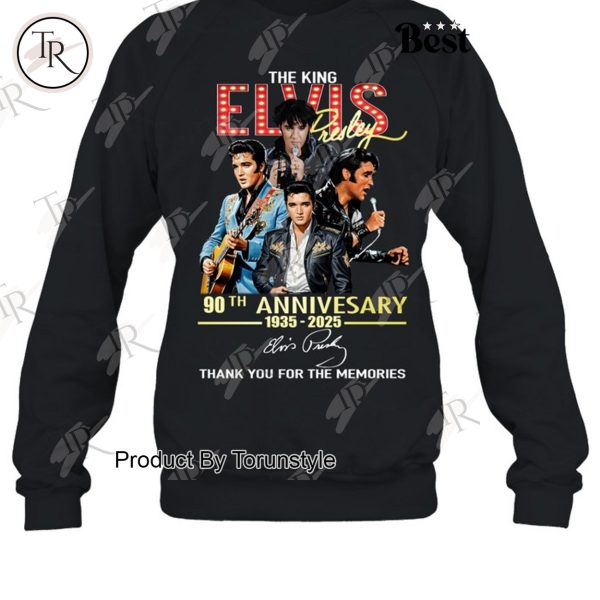 The King Elvis Presley 90th Anniversary 1935-2025 Thank You For The Memories T-Shirt