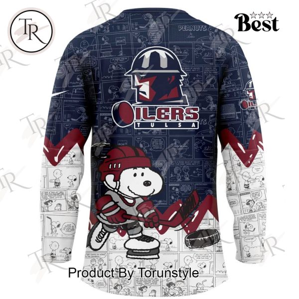 Tulsa Oilers Peanuts Night 75th Anniversary Hockey Jersey