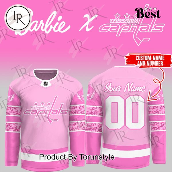 Washington Capitals x Barbie Night 2025 Custom Name Limited Edition Hockey Jersey