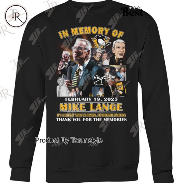 In Memory Of Mike Lange Thank You For The Memories T-Shirt