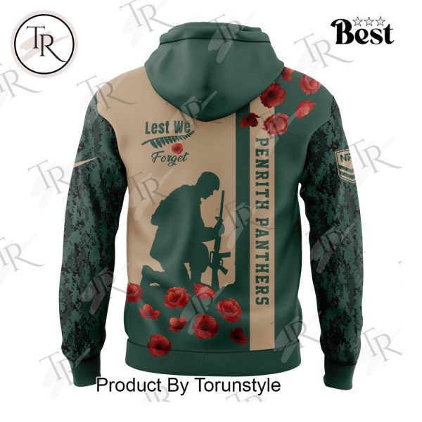 Penrith Panthers We Will Remember Anzac Day Hoodie