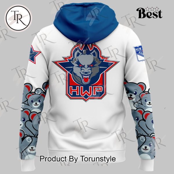 Hartford Wolf Pack Teddy Bear Toss 2025 Limited Edition Hoodie – White