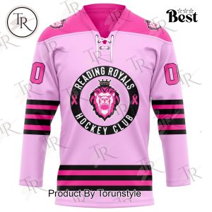 Reading Royals Pink In The Rink “Women In Sports Panel” Custom Name Hockey Jersey – Pink