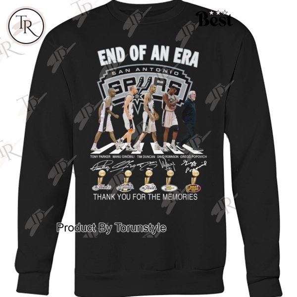 Gregg Popovich x San Antonio Spurs End Of An Era Thank You For The Memories T-Shirt