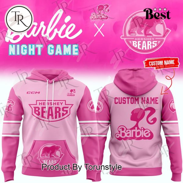 Hershey Bears Barbie Night Game Custom Name Hoodie