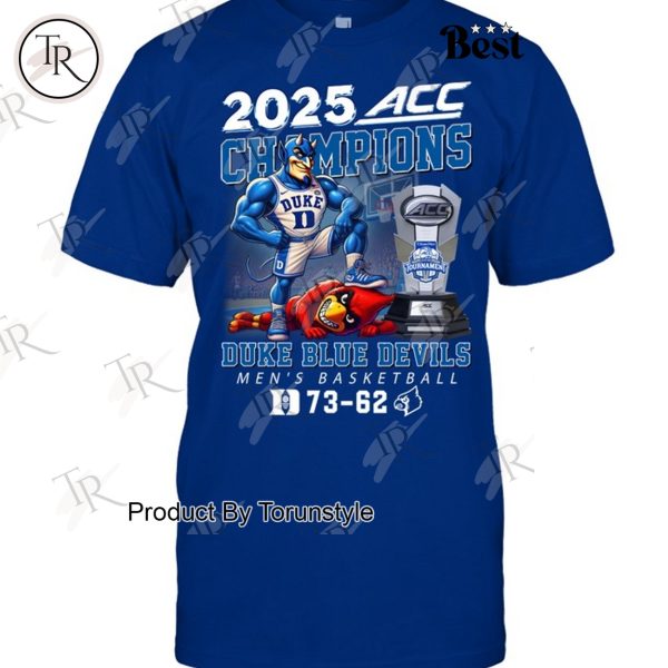 2025 ACC Champions Duke Blue Devils Men’s Basketball Limited Edition T-Shirt