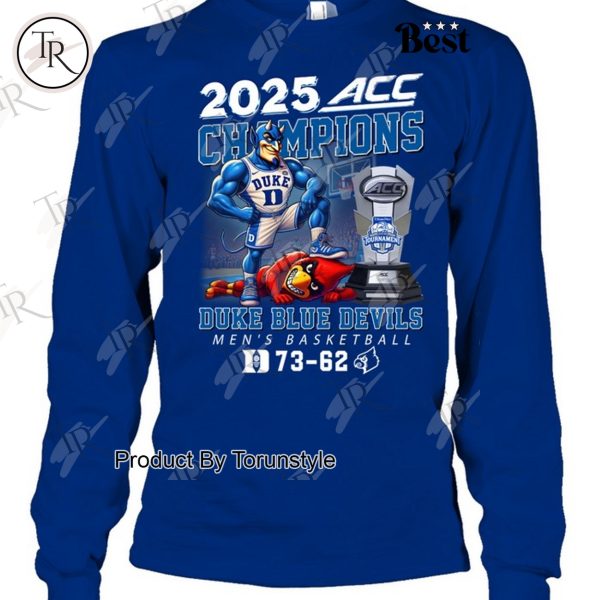 2025 ACC Champions Duke Blue Devils Men’s Basketball Limited Edition T-Shirt