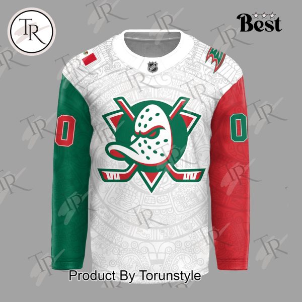 2025 Anaheim Ducks Mexican Heritage Night Custom Name Limited Edition Hockey Jersey