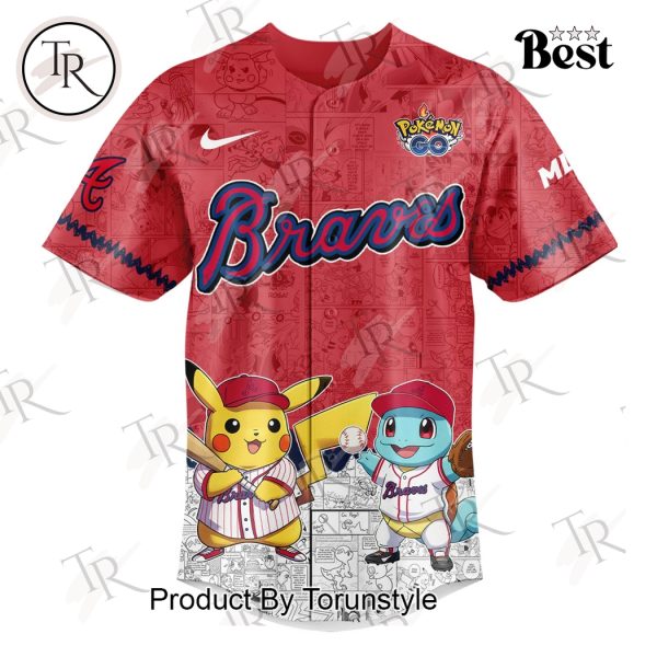 2025 Atlanta Braves Pokemon Go Special Edition Baseball Jersey