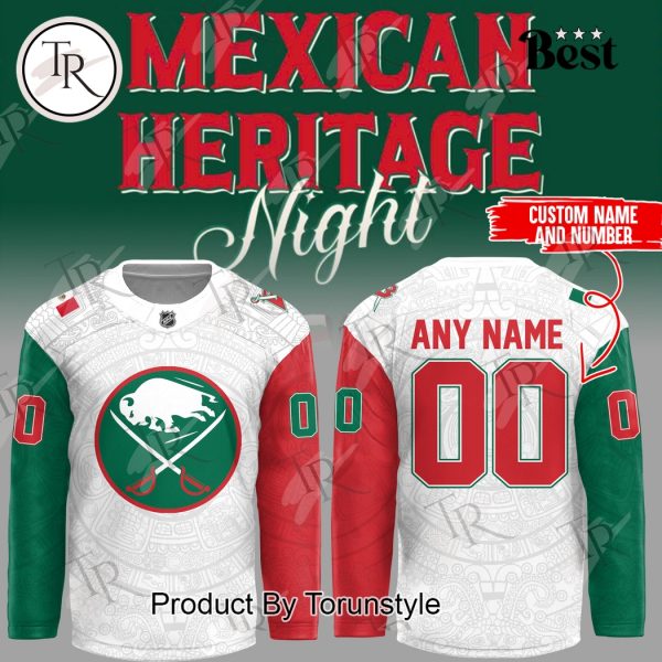 2025 Buffalo Sabres Mexican Heritage Night Custom Name Limited Edition Hockey Jersey