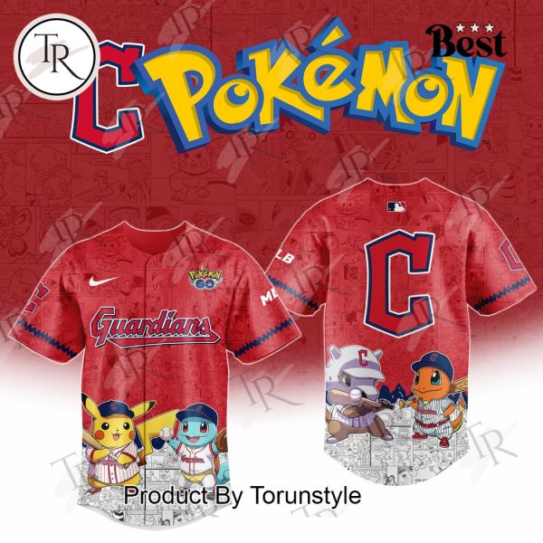 2025 Cleveland Guardians Pokemon Go Special Edition Baseball Jersey