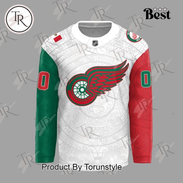 2025 Detroit Red Wings Mexican Heritage Night Custom Name Limited Edition Hockey Jersey