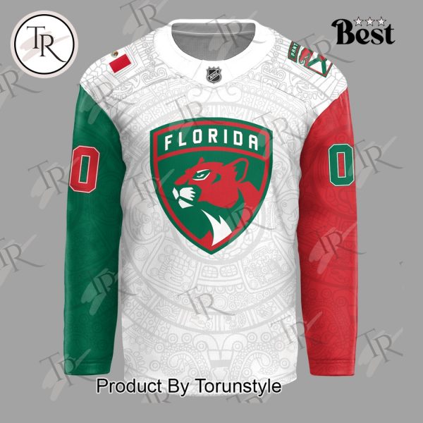 2025 Florida Panthers Mexican Heritage Night Custom Name Limited Edition Hockey Jersey