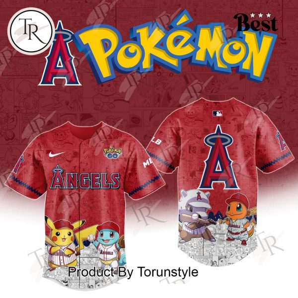 2025 Los Angeles Angels Pokemon Go Special Edition Baseball Jersey