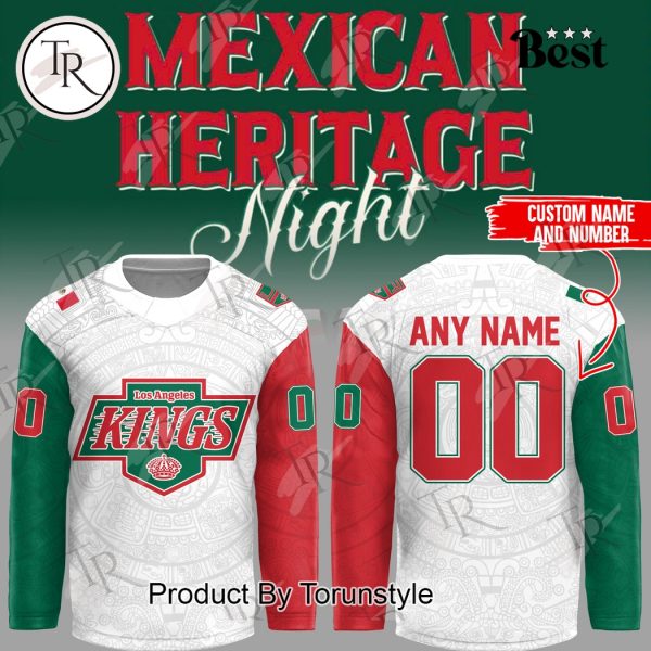 2025 Los Angeles Kings Mexican Heritage Night Custom Name Limited Edition Hockey Jersey