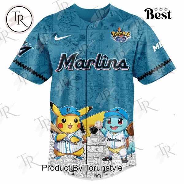 2025 Miami Marlins Pokemon Go Special Edition Baseball Jersey