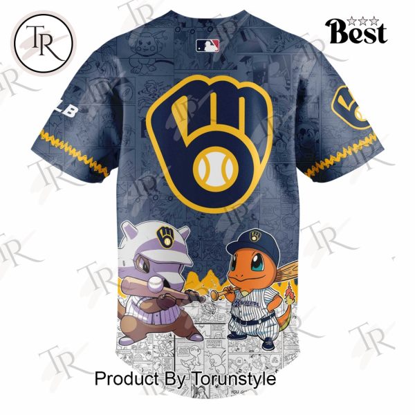 2025 Milwaukee Brewers Pokemon Go Special Edition Baseball Jersey