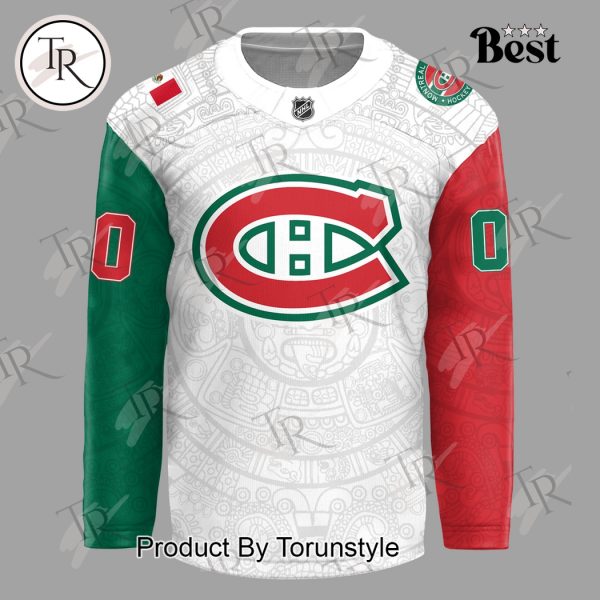 2025 Montreal Canadiens Mexican Heritage Night Custom Name Limited Edition Hockey Jersey