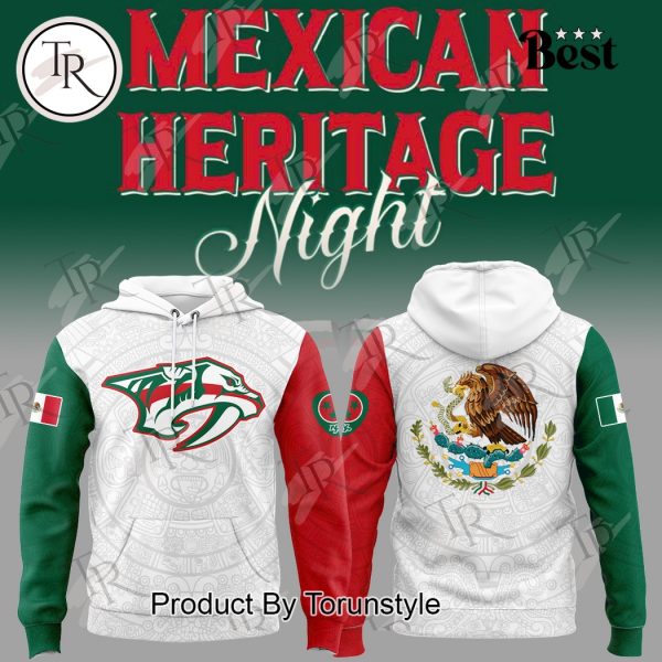 2025 Nashville Predators Mexican Heritage Night Custom Name Limited Edition Hoodie