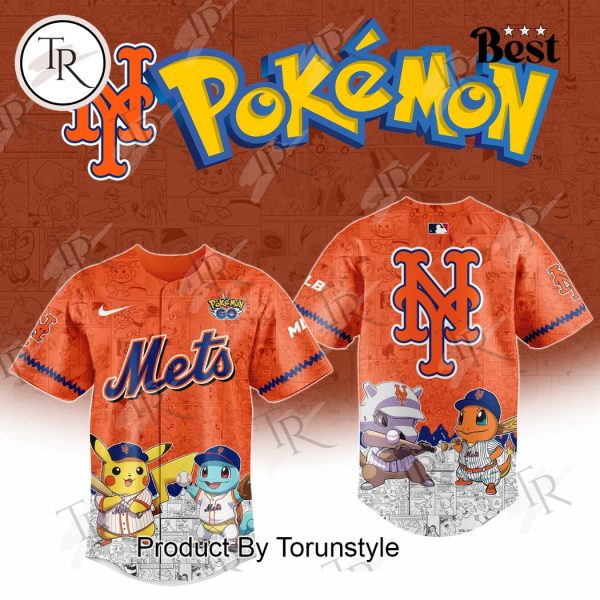 2025 New York Mets Pokemon Go Special Edition Baseball Jersey