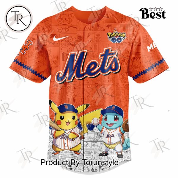 2025 New York Mets Pokemon Go Special Edition Baseball Jersey