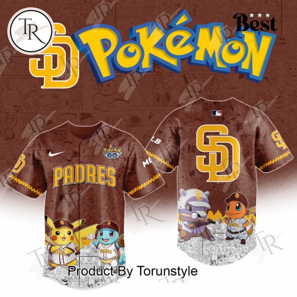 2025 San Diego Padres Pokemon Go Special Edition Baseball Jersey