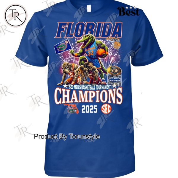 2025 SEC Men’s Basketball Tournament Champions Florida Gators Limited Edition T-Shirt