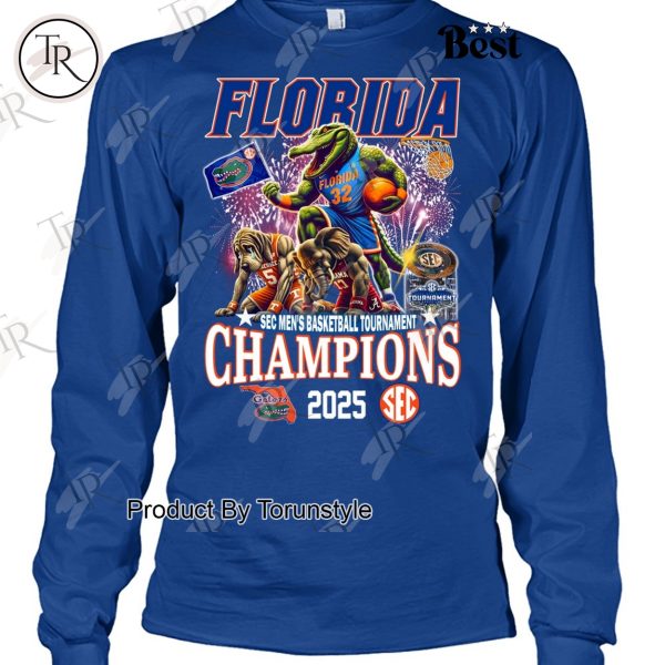 2025 SEC Men’s Basketball Tournament Champions Florida Gators Limited Edition T-Shirt