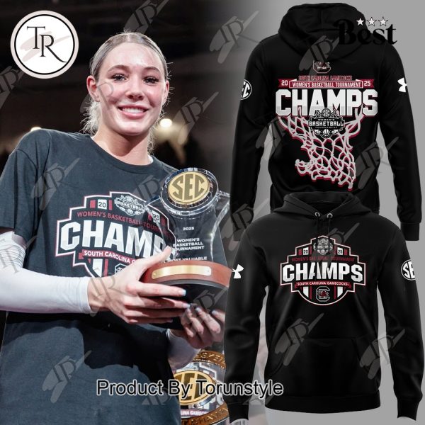 2025 South Carolina Gamecocks Women’s Basketball Tournament Champs Hoodie