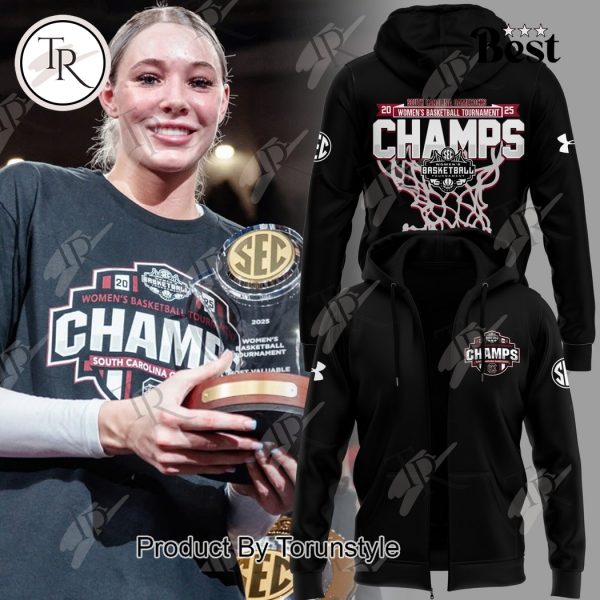 2025 South Carolina Gamecocks Women’s Basketball Tournament Champs Hoodie