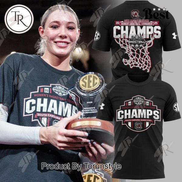 2025 South Carolina Gamecocks Women’s Basketball Tournament Champs Hoodie