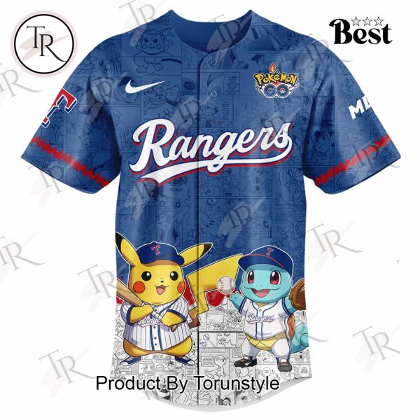 2025 Texas Rangers Pokemon Go Special Edition Baseball Jersey
