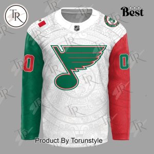 2025 St. Louis Blues Mexican Heritage Night Custom Name Limited Edition Hockey Jersey