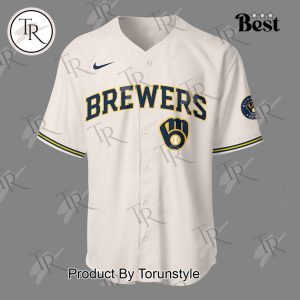 Milwaukee Brewers 2025 Firefighter Appreciation Night Limited Edition Baseball Jersey – White