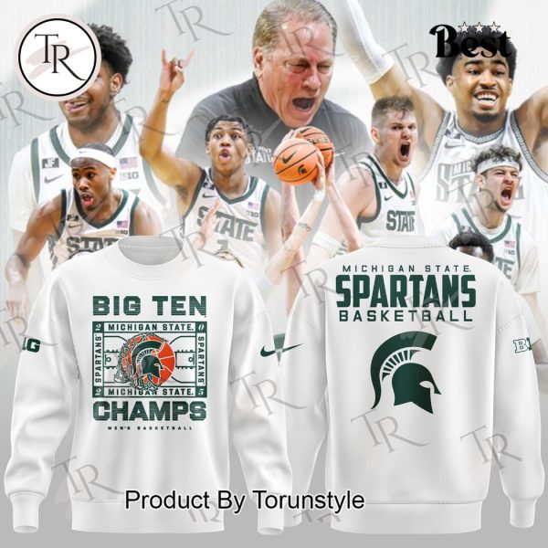 2025 Michigan State Spartans Basketball Big Ten Conference Men’s Basketball Champs Limited Edition Hoodie