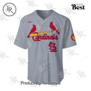 St. Louis Cardinals Firefighter Appreciation Night 2025 Limited Edition Baseball Jersey – Grey