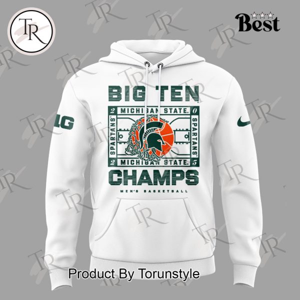 2025 Michigan State Spartans Basketball Big Ten Conference Men’s Basketball Champs Limited Edition Hoodie