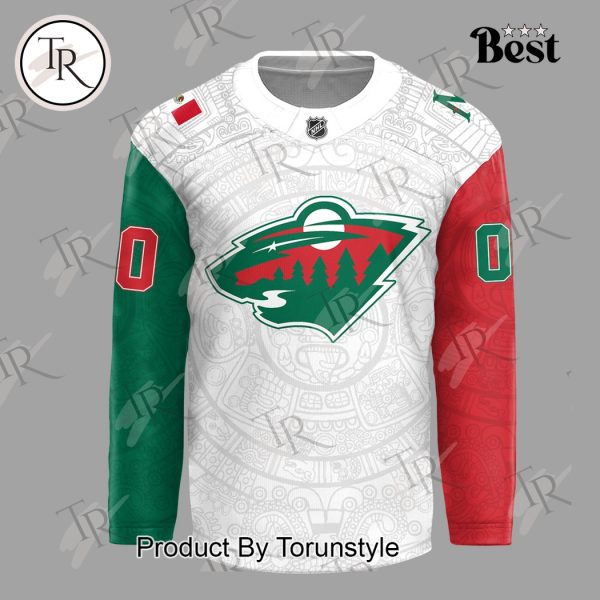 2025 Minnesota Wild Mexican Heritage Night Custom Name Limited Edition Hockey Jersey