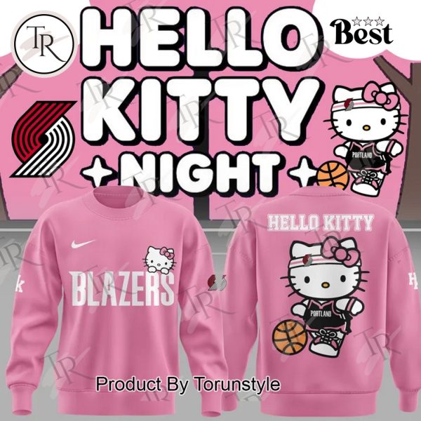 Portland Trail Blazers 2025 Hello Kitty Night Hoodie