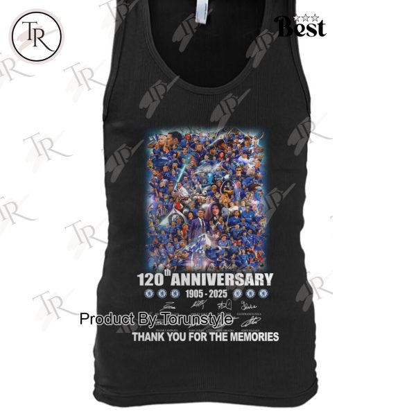 Chelsea F.C 120th Anniversary 1905-2025 Thank You For The Memories New Limited Edition T-Shirt