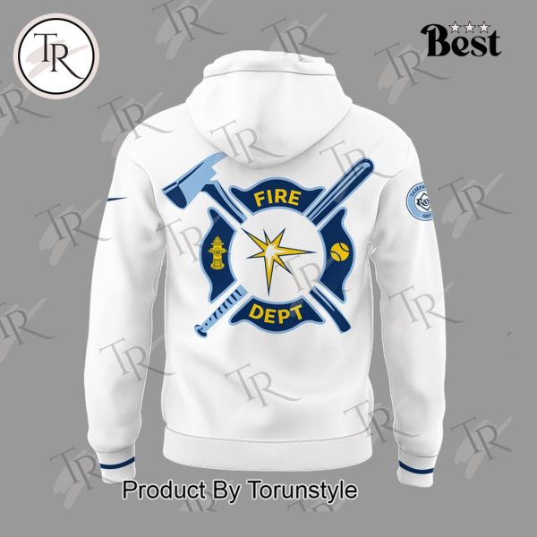 Tampa Bay Rays 2025 Firefighter Appreciation Night Limited Edition Hoodie – White