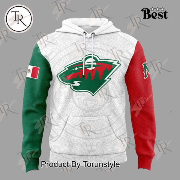 2025 Minnesota Wild Mexican Heritage Night Custom Name Limited Edition Hoodie