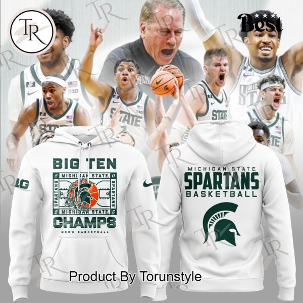 2025 Michigan State Spartans Basketball Big Ten Conference Men’s Basketball Champs Limited Edition Hoodie