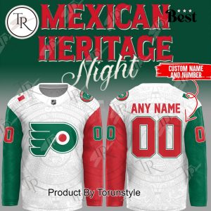 2025 Philadelphia Flyers Mexican Heritage Night Custom Name Limited Edition Hockey Jersey