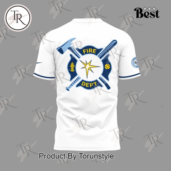 Tampa Bay Rays 2025 Firefighter Appreciation Night Limited Edition Hoodie – White