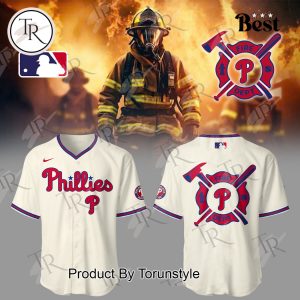 Philadelphia Phillies Firefighter Appreciation Night 2025 Limited Edition Baseball Jersey