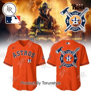 Houston Astros 2025 Firefighter Appreciation Night Limited Edition Baseball Jersey – Orange