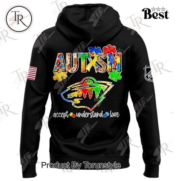 Minnesota Wild Autism Awareness Accept Understand Love Limited Edition Hoodie