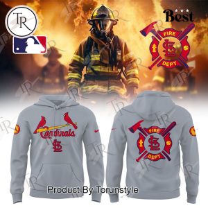 St. Louis Cardinals Firefighter Appreciation Night 2025 Limited Edition Hoodie – Grey